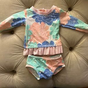 Ruffle Butts rash guard bathing suit size 3-6 months